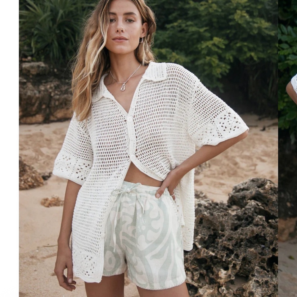 Maurie + Eve set sunlight top and shorts linen